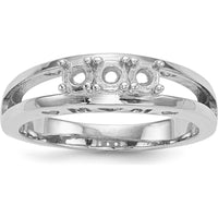 14K White Gold Family Jewelry Ring Mounting with Rhodium Plating by Monteluci Fine Jewelry