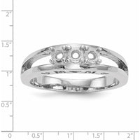14K White Gold Family Jewelry Ring Mounting with Rhodium Plating by Monteluci Fine Jewelry