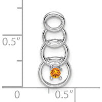 14K White Gold Family Pendant Mounting with Prong Setting for 2.5mm Round Stone by Oro Pregiato