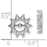 14K White Gold Fancy Diamond Earring Jacket Mountings with Round Stones - 0.05 Carats Total Diamond Weight by Monteluci Fine Jewelry