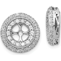 14K White Gold Fancy Diamond Earring Jackets with 44 Round Diamonds - 0.027 Carats Total Diamond Weight by Monteluci Fine Jewelry