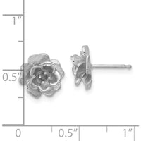 14K White Gold Fancy Flower Earring Mountings - Prong Set for 2mm Round Stones by Monteluci Fine Jewelry