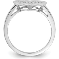 14K White Gold Fancy Heart Ring with 45 Pavé-Set Round Diamonds - Approx. 0.30 Carat Total Diamond Weight by 0