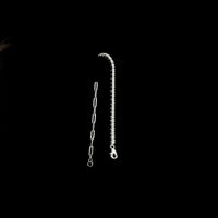 14K White Gold Fancy Link Bracelet with North-South Prong Set Baguette Lab Diamonds - 1.40 Carats Total Diamond Weight - Covaloro Fine Jewelry
