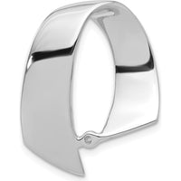 14K White Gold Fancy Peg-Set Diamond Slide Mounting Fits Up to 10mm Omega - Rhodium Plated by Oro Pregiato