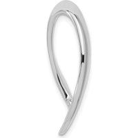 14K White Gold Fancy Peg-Set Diamond Slide Mounting Fits Up to 10mm Omega - Rhodium Plated by Oro Pregiato