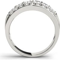 14K White Gold Fancy Shape Princess Lab-Grown Diamond Wedding Band - 0.875 Carat Total Weight - Size 7-1/2 by Robinson's Jewelers