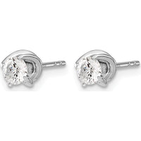 14K White Gold Fancy Twist Diamond Stud Earrings - 0.24 Carat Total Diamond Weight by Monteluci Fine Jewelry