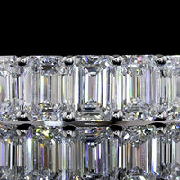 14K White Gold Five Stone Emerald Cut Diamond Band with E-F VS1 Lab Diamonds - 0.97 Total Carat Weight - Covaloro Fine Jewelry