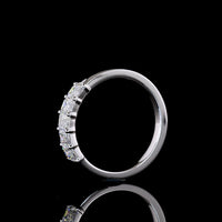 14K White Gold Five Stone Emerald Cut Diamond Band with E-F VS1 Lab Diamonds - 0.97 Total Carat Weight - Covaloro Fine Jewelry