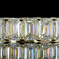 14K White Gold Five Stone Eternity Band with Emerald Cut Lab Grown Diamonds - 1.03 Carat Total Weight (E-F Color, VS1 Clarity) - Covaloro Fine Jewelry