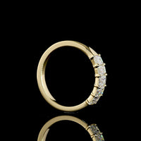 14K White Gold Five Stone Eternity Band with Emerald Cut Lab Grown Diamonds - 1.03 Carat Total Weight (E-F Color, VS1 Clarity) - Covaloro Fine Jewelry