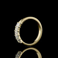14K White Gold Five Stone Eternity Band with Emerald Cut Lab Grown Diamonds - 1.03 Carat Total Weight (E-F Color, VS1 Clarity) - Covaloro Fine Jewelry