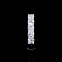 14K White Gold Five-Stone Eternity Band with Square Cushion Brilliant Cut Lab Diamonds - 1.02 Carat Total Weight - Covaloro Fine Jewelry