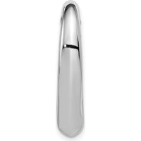 14K White Gold Floating Heart Hollow Chain Slide Pendant with Rhodium Plating by Oro Pregiato
