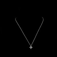 14K White Gold Flower-Shaped Solitaire Pendant with 2.13 Carat Lab-Grown Diamond - E-F Color VVS2 Clarity - Covaloro Fine Jewelry