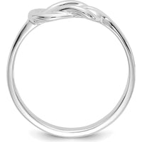 14K White Gold Freeform Knot Fashion Ring with Rhodium Plating by Oro Pregiato