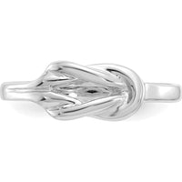 14K White Gold Freeform Knot Fashion Ring with Rhodium Plating by Oro Pregiato