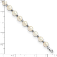 14K White Gold Freshwater Cultured Pearl Bracelet - 6-7mm Pearls by Monteluci Fine Jewelry