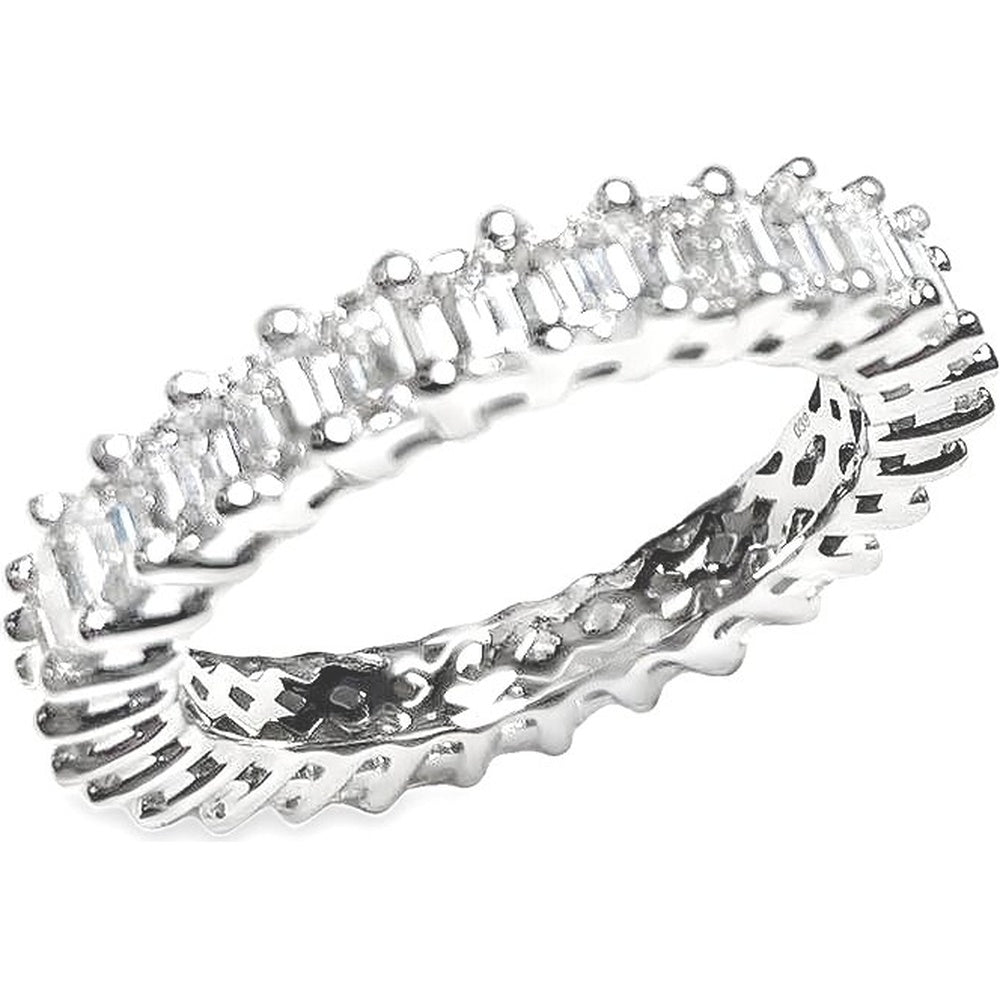 14K White Gold Full Eternity Band with Endless Round Diamonds - 3.23 Carat Total Diamond Weight by Auriventus