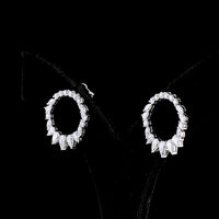 14K White Gold Graduated Pear-Shape Diamond Crawler Earrings with Mixed Shape Lab Diamonds - 2.65 Carats Total Diamond Weight - Covaloro Fine Jewelry