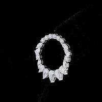 14K White Gold Graduated Pear-Shape Diamond Crawler Earrings with Mixed Shape Lab Diamonds - 2.65 Carats Total Diamond Weight - Covaloro Fine Jewelry