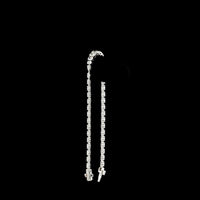14K White Gold Graduated Riviera Bracelet with Mixed Oval and Round Lab Diamonds - 3.51 Carat Total Weight - Covaloro Fine Jewelry