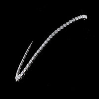 14K White Gold Graduated Riviera Necklace with 64 Brilliant Round Lab Diamonds - 68.51 Carat Total Weight - Covaloro Fine Jewelry