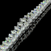 14K White Gold Graduated Riviera Necklace with Round Brilliant Cut Lab Diamonds - 9.89 Carat Total Weight - Covaloro Fine Jewelry