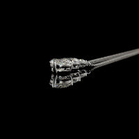 14K White Gold Graduated Three-Stone Heart Shaped Lab Diamond Pendant - 2.99 Carat Total Weight, E-VS1 Clarity - Covaloro Fine Jewelry