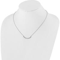 14K White Gold Graduating Diamond Bezel-set Necklace - 0.25 Carat Total Diamond Weight by Monteluci Fine Jewelry