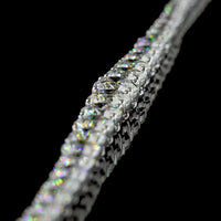 14K White Gold Graduating Riviera Necklace with 73 Prong-Set Round Lab Diamonds - 14.19 Carat Total Weight, E-F Color VS Clarity - Covaloro Fine Jewelry