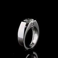 14K White Gold Half-Bezel Round Brilliant Lab Diamond Solitaire Ring - 2.93 Carat Total Weight, E-F Color VS1 Clarity, IGI Certified - Covaloro Fine Jewelry