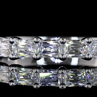 14K White Gold Half Eternity Band with East-West Set Radiant Modified Cut Lab Diamonds - 0.94 Carats Total Diamond Weight - Covaloro Fine Jewelry