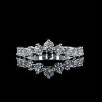 14K White Gold Half Eternity Band with Graduated Round Lab Diamonds - 0.76 Carat Total Diamond Weight E-F VS - Covaloro Fine Jewelry