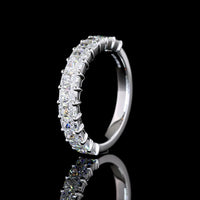 14K White Gold Half Eternity Band with Prong Set Radiant Cut Lab Diamonds - 1.62 Carat Total Diamond Weight - Covaloro Fine Jewelry