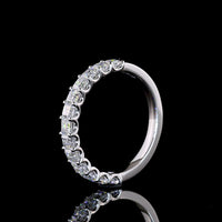 14K White Gold Half Eternity Band with U-Prong Set Asscher Cut Lab Diamonds - 1.11 Carat Total Weight, E-F Color VS1 Clarity - Covaloro Fine Jewelry