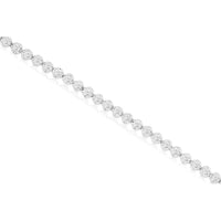 14K White Gold Halfway Tennis Bracelet with Prong-Set Round Diamonds - 0.51 Carat Total Diamond Weight - Royal Jewelry