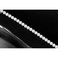 14K White Gold Halfway Tennis Bracelet with Prong-Set Round Diamonds - 0.51 Carat Total Diamond Weight - Royal Jewelry