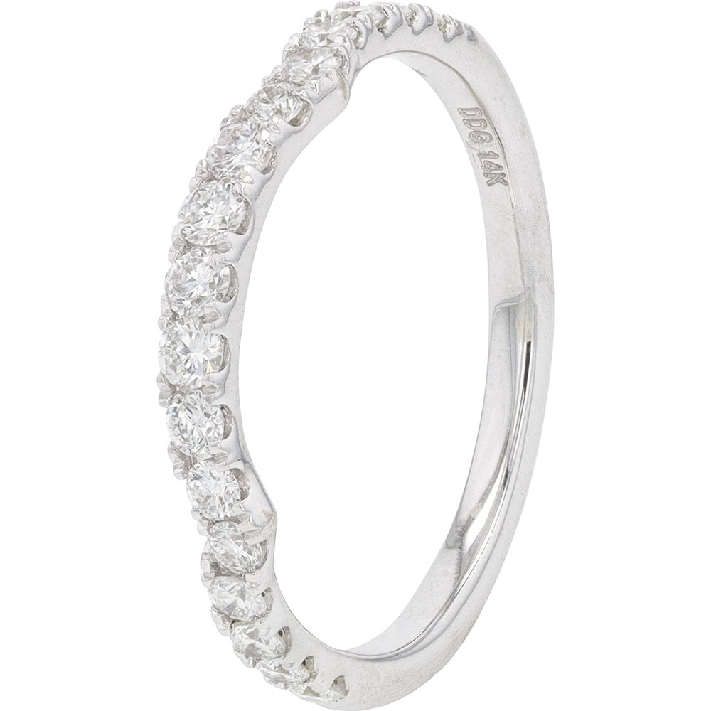 14K White Gold Halo Bridal Set with Emerald-Cut Center Diamond and Twisted Band - 2.00 Carat Total Diamond Weight