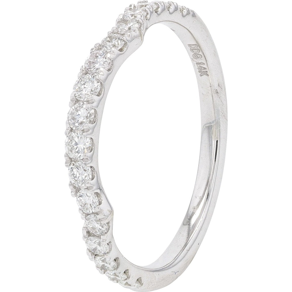 14K White Gold Halo Bridal Set with Princess Cut Center Diamond and Round Accent Stones - 2.00 Carat Total Diamond Weight