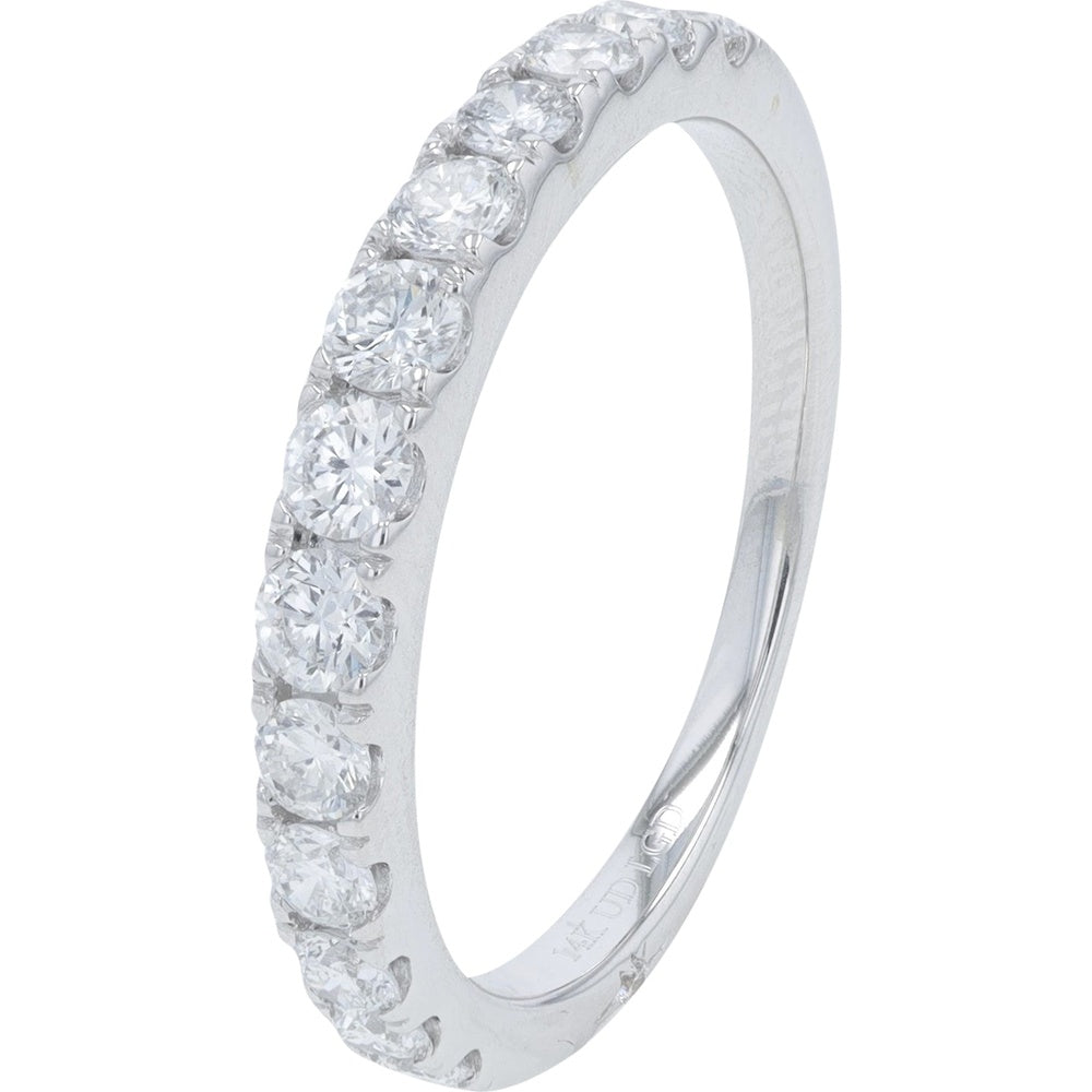 14K White Gold Halo Bridal Set with Round Lab Grown Diamonds - 3.00 Carat Total Diamond Weight