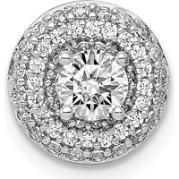 14K White Gold Halo Diamond Semi-Mount Pendant - 0.24 Carat Total Diamond Weight by Monteluci Fine Jewelry