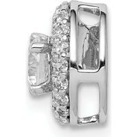 14K White Gold Halo Diamond Semi-Mount Pendant - 0.24 Carat Total Diamond Weight by Monteluci Fine Jewelry