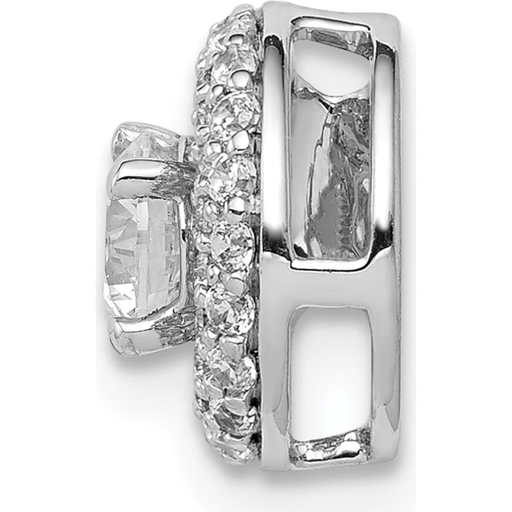 14K White Gold Halo Diamond Semi-Mount Pendant - 0.24 Carat Total Diamond Weight by Monteluci Fine Jewelry