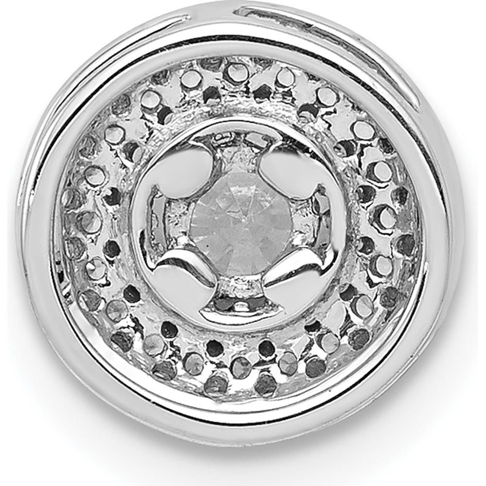 14K White Gold Halo Diamond Semi-Mount Pendant - 0.24 Carat Total Diamond Weight by Monteluci Fine Jewelry