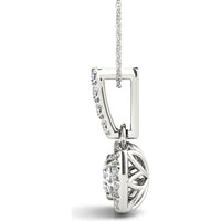 14K White Gold Halo Pendant with 0.33 Carat Lab-Grown Diamond by Robinson's Jewelers