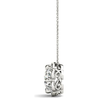 14K White Gold Halo Pendant with Lab-Grown Diamonds - 0.067 Carat Total Weight by Robinson's Jewelers