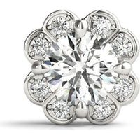 14K White Gold Halo Pendant with Lab-Grown Diamonds - 0.067 Carat Total Weight by Robinson's Jewelers