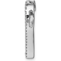 14K White Gold Heart Pendant Slide with Natural Round Diamonds - 0.06 Carat Total Diamond Weight by Monteluci Fine Jewelry